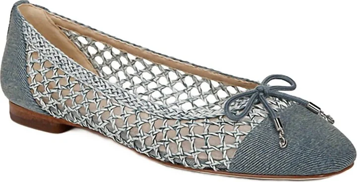Women's May Ballet Flat In Washed New Blue