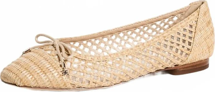 Women's May Raffi Basket Weave Flats Shoes In Dk Natural