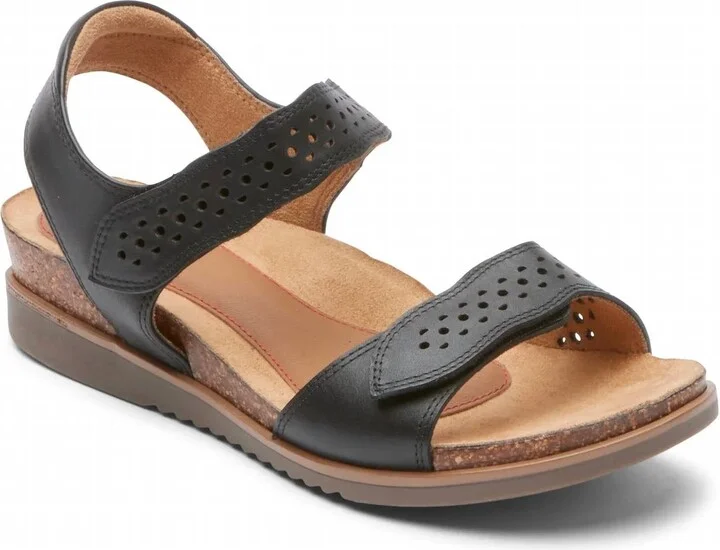 Women's May Wave Strap Sandal In Black