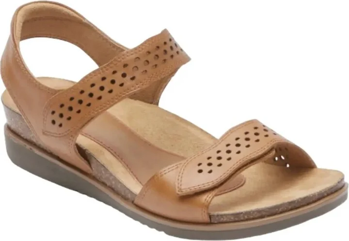 Women's May Wave Strap Sandal - Wide Width In Tan