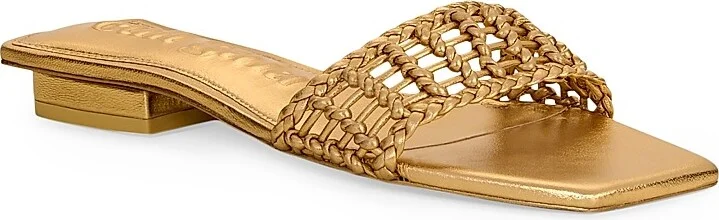 Women's Maya 20MM Leather Slip-On Sandals - Brass - Size 5 - Image 2