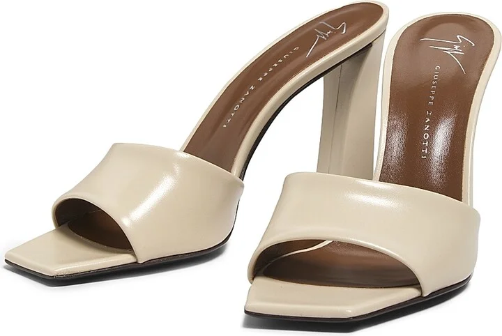 Women's Maya 90MM Leather Sandals - Cream - Size 5 - Image 2