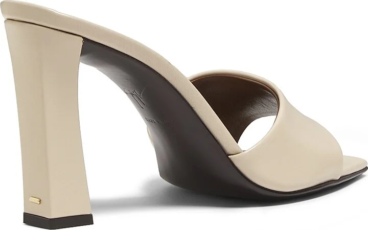 Women's Maya 90MM Leather Sandals - Cream - Size 5 - Image 3