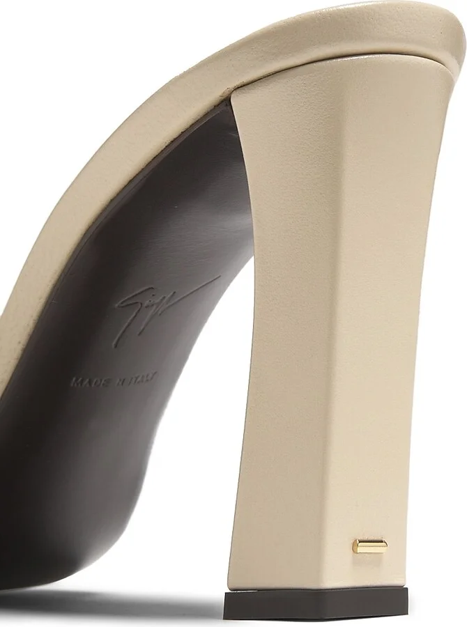 Women's Maya 90MM Leather Sandals - Cream - Size 5 - Image 6