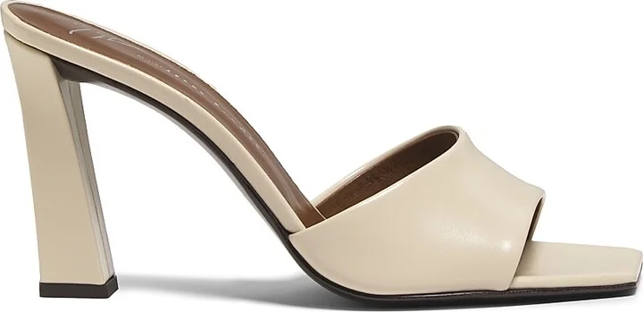 Women's Maya 90MM Leather Sandals - Cream - Size 5