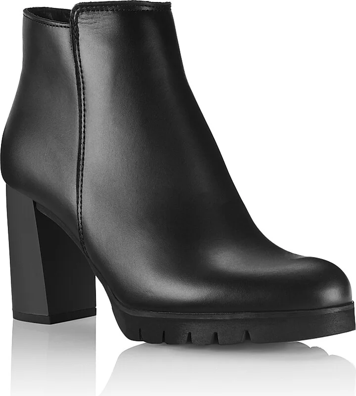 Women's Maya Leather Booties - Black - Size 10 - Image 2