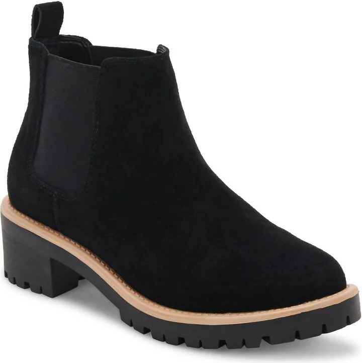 Women's Mayes Waterproof Bootie In Black Suede