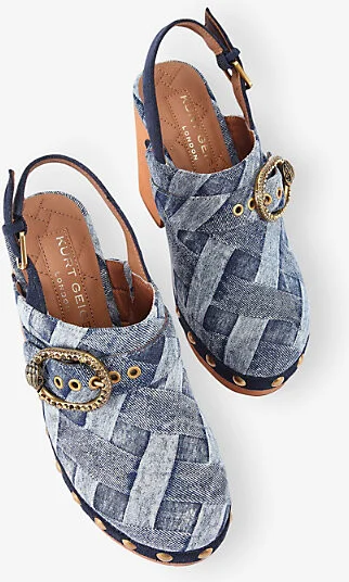 Womens Mayfair Denim Clog Sandals Eur 41 / 8 Uk Women - Image 2