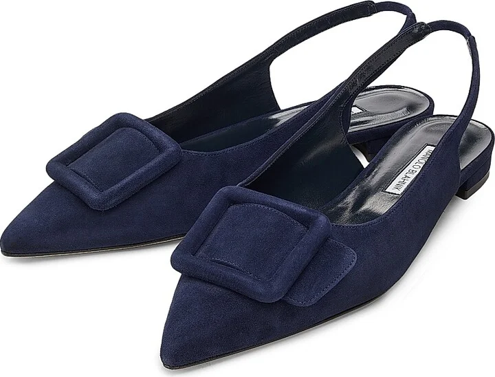 Women's Maylura Suede Slingback Flats - Navy - Size 12 - Image 2