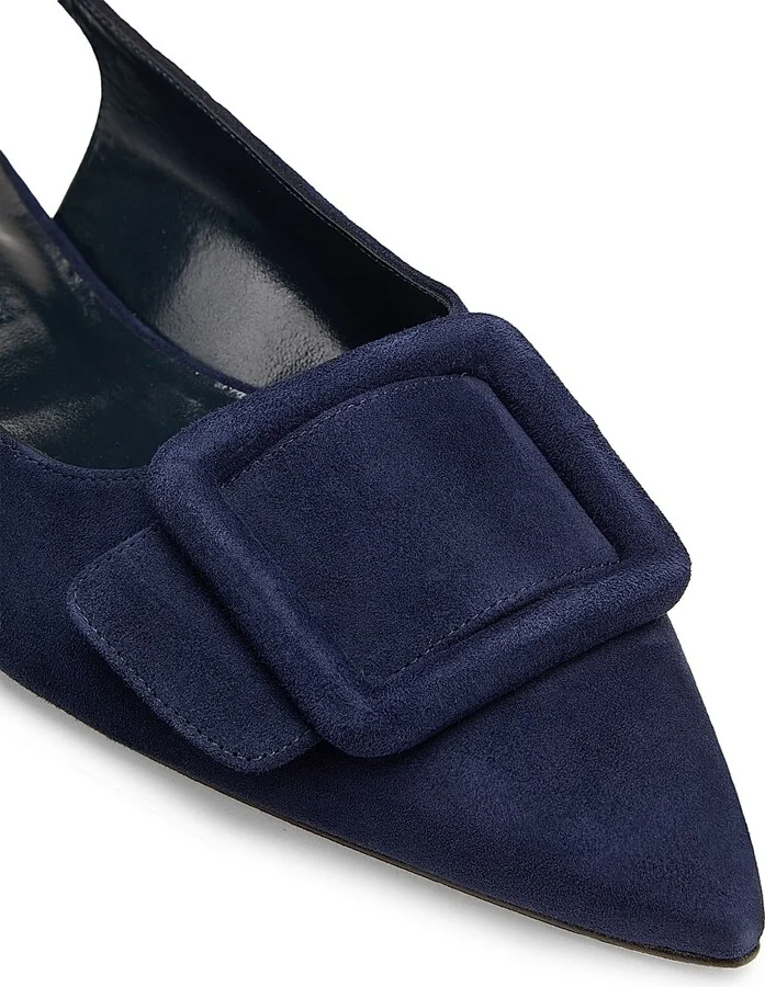 Women's Maylura Suede Slingback Flats - Navy - Size 12 - Image 5