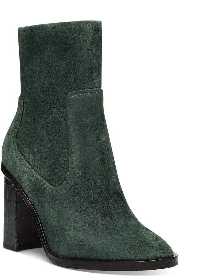 Women's Maymi High Heel Booties Boots In Evergreen