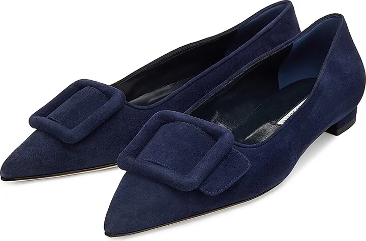 Women's Maysale Suede Flats - Navy - Size 9.5 - Image 2