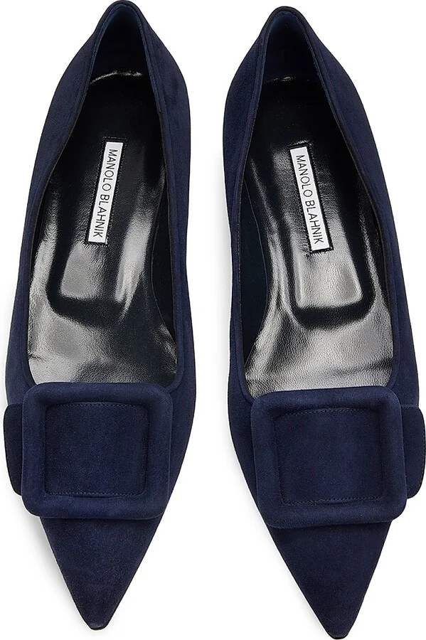 Women's Maysale Suede Flats - Navy - Size 9.5 - Image 4