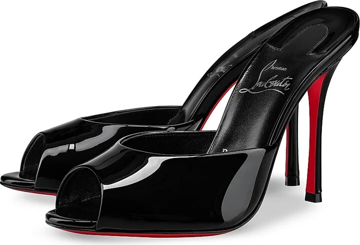Women's Me Dolly 100MM Patent Leather Mules - Black - Size 7 - Image 2