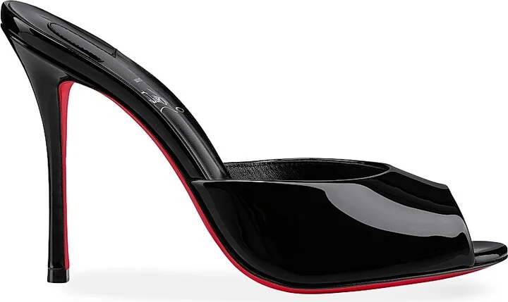 Women's Me Dolly 100MM Patent Leather Mules - Black - Size 7