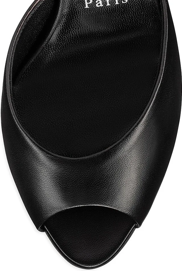 Women's Me Dolly 55MM Leather Mules - Black - Size 6 - Image 4