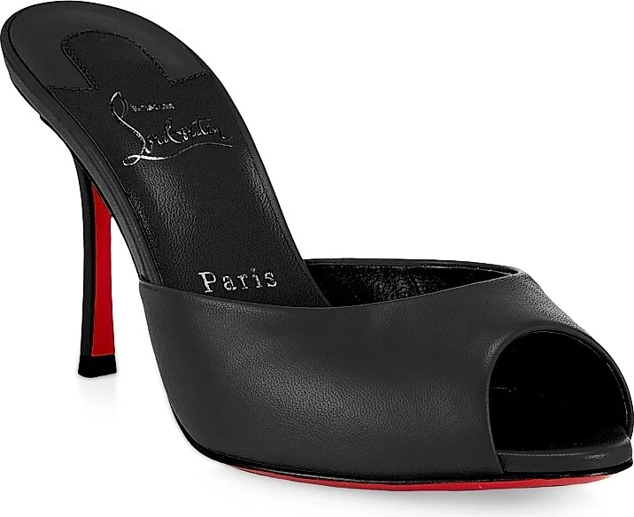 Women's Me Dolly 85MM Leather Mules - Black - Size 4.5 - Image 2