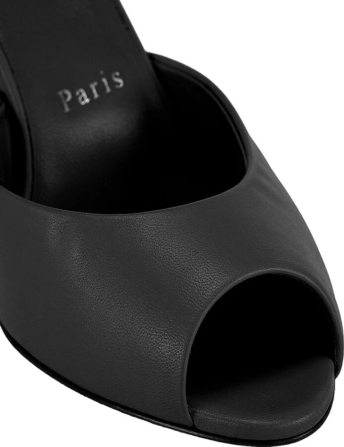 Women's Me Dolly 85MM Leather Mules - Black - Size 4.5 - Image 6