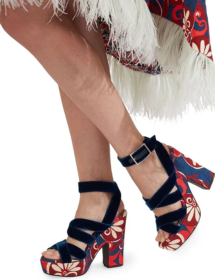 Women's Medal Wedges - Moonflower Navy - Size 6 - Image 3