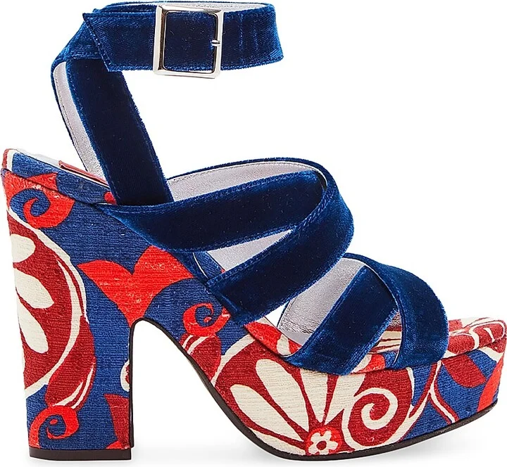 Women's Medal Wedges - Moonflower Navy - Size 6