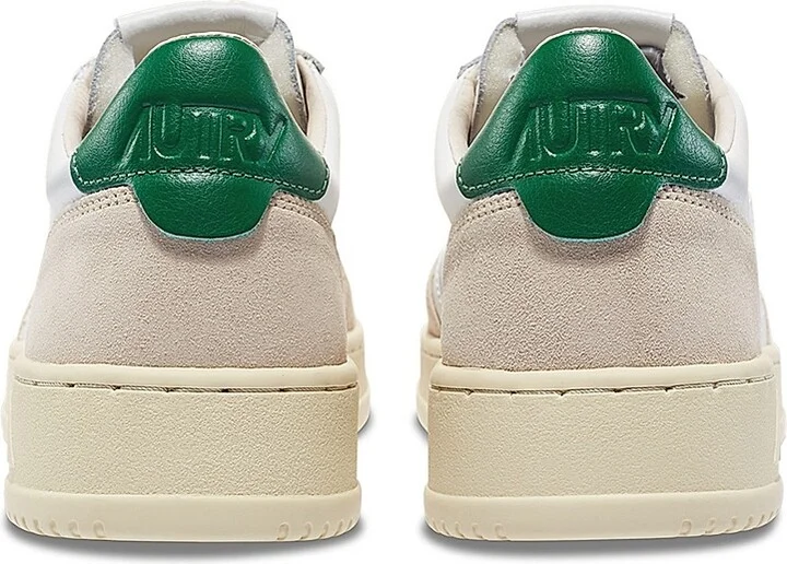 Women's Medalist Bicolor Mid Low-Top Sneakers - White Green - Size 5 - Image 3