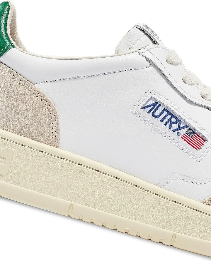 Women's Medalist Bicolor Mid Low-Top Sneakers - White Green - Size 5 - Image 6
