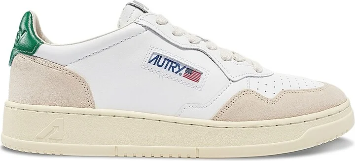 Women's Medalist Bicolor Mid Low-Top Sneakers - White Green - Size 5