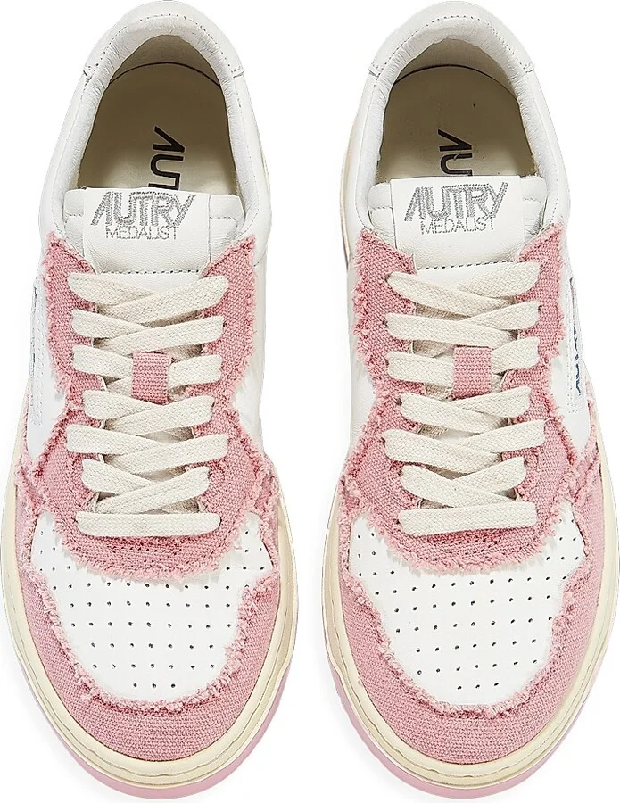 Women's Medalist Canvas Low-Top Sneakers - White Yellow - Size 6 - Image 9