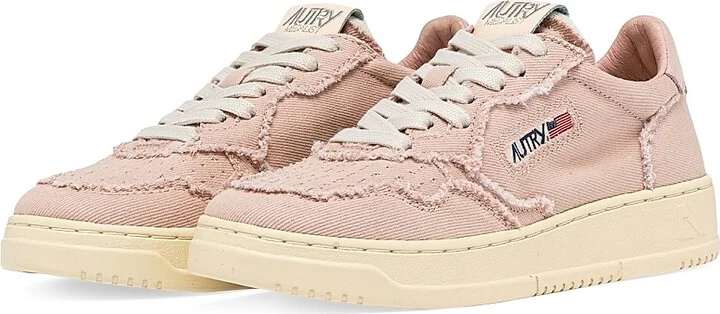 Women's Medalist Denim Low-Top Sneakers - Peach Whip Ivory - Size 6 - Image 2