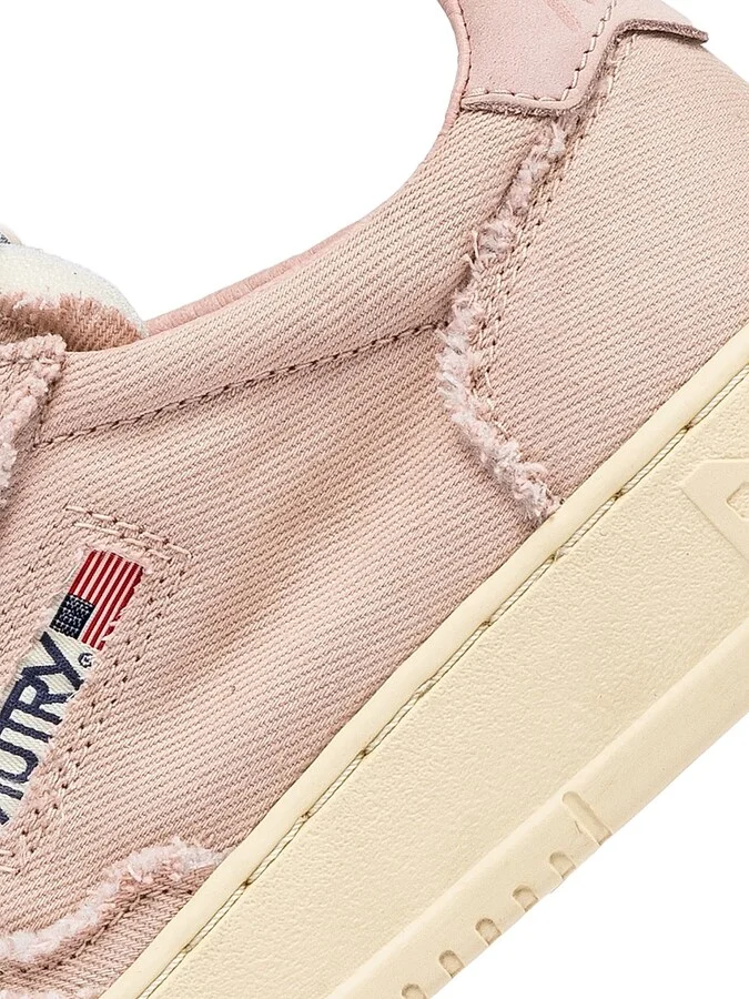 Women's Medalist Denim Low-Top Sneakers - Peach Whip Ivory - Size 6 - Image 6