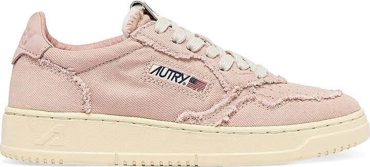 Women's Medalist Denim Low-Top Sneakers - Peach Whip Ivory - Size 6