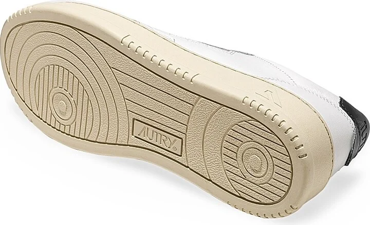 Women's Medalist Leather Low-Top Sneakers - White Black - Size 10 - Image 3