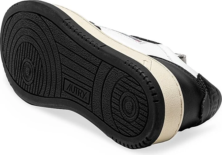 Women's Medalist Leather Low-Top Sneakers - White Black - Size 5 - Image 3