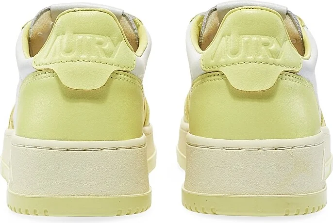 Women's Medalist Leather Low-Top Sneakers - White Green - Size 5 - Image 8