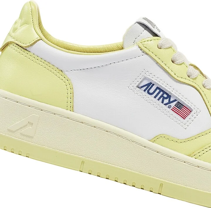 Women's Medalist Leather Low-Top Sneakers - White Green - Size 5 - Image 11