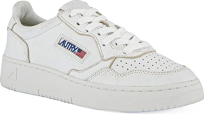 Women's Medalist Leather Low-Top Sneakers - White - Size 5 - Image 2