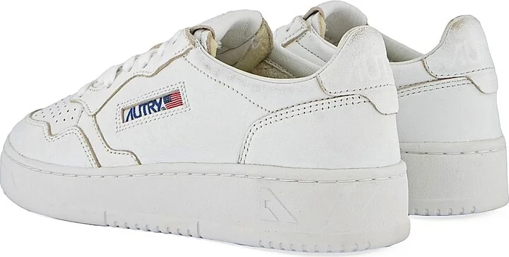Women's Medalist Leather Low-Top Sneakers - White - Size 5 - Image 3