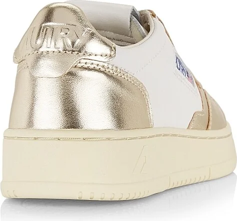 Women's Medalist Metallic Leather Low-Top Sneakers - Platinum - Size 5 - Image 3