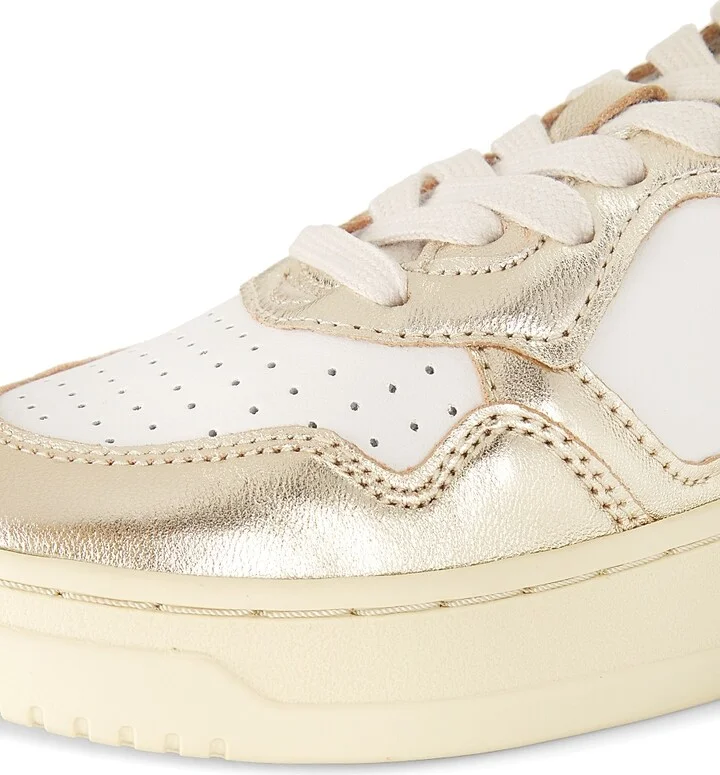 Women's Medalist Metallic Leather Low-Top Sneakers - Platinum - Size 5 - Image 6