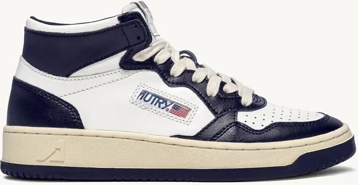 Women's Medalist Mid Bicolor Sneakers In White And Blue