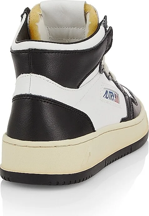 Women's Medalist Mid-Top Leather Sneakers - White Black - Size 5 - Image 3