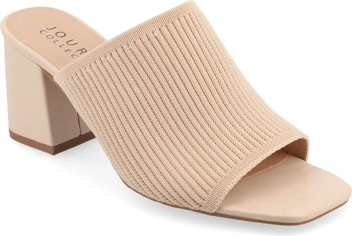 Womens Medium and Wide Width Lorenna Open Square Toe Block Heel Sandals