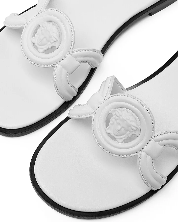 Women's Medusa 95 Leather Sandals - Porcelain White - Size 6 - Image 3
