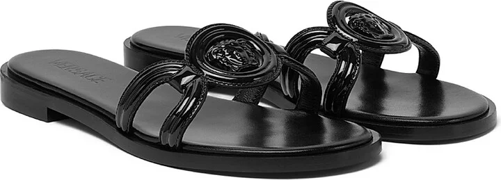 Women's Medusa 95 Patent Leather Sandals - Black - Size 5 - Image 2