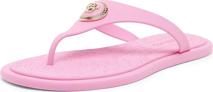 Women's Medusa Baroque Flip-Flops - Guava Versace Gold - Size 6 - Image 2
