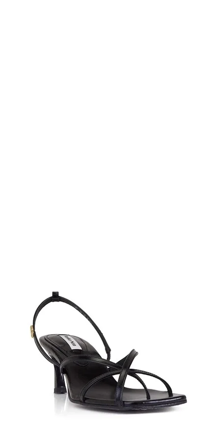 Women's Meet Leather Sandals In Black