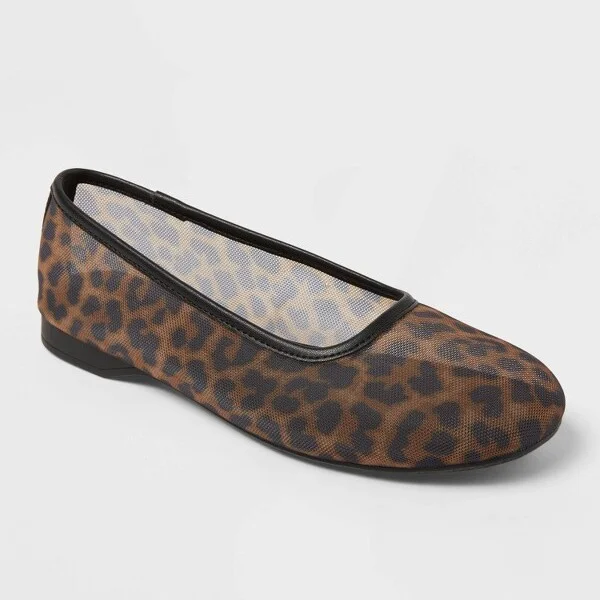 Women's Mel Mesh Flats with Memory Foam Insole - A New Day™ : Pull-On Ballet Flats, Cushioned Insole