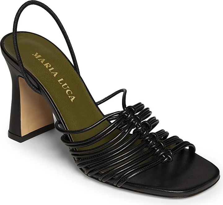 Women's Melania 85MM Slingback Sandals - Black - Size 6 - Image 2