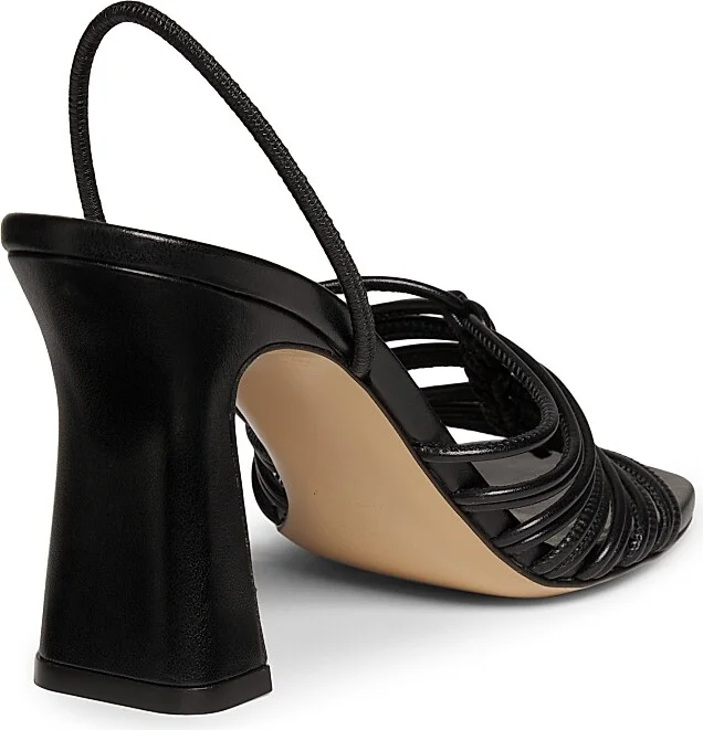 Women's Melania 85MM Slingback Sandals - Black - Size 6 - Image 3