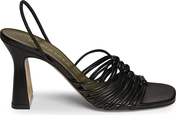 Women's Melania 85MM Slingback Sandals - Black - Size 6